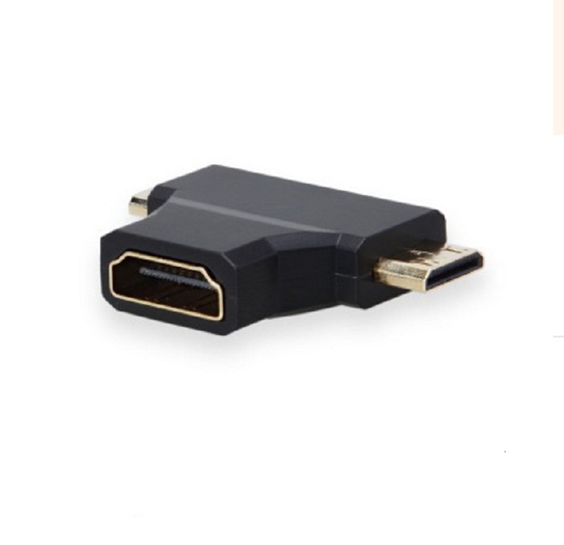 HDMI turn Micro MiniHDMI a mother turn c revolution d male three-in-one phone flat HD adapter