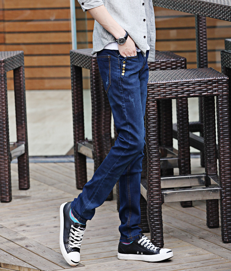 Jeans pour adolescent pieds Slim pour Quatre saisons - Ref 1461284 Image 19