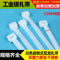 Nylon cable tie large long plastic 12x300 500 tie with black tie wire one pull tie tie buckle strong