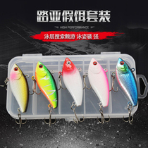 Five box set T-tailed curly-tailed lead fish luminous Minno grasshopper Roe soft bait delivery bait box