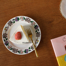 ES) ins retro angel garden Western dinner plate snack plate cake pan home steak pasta plate