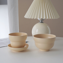  ES) Japanese matte gourd bowl Rice bowl Simple solid color soup bowl Small bowl Korean teacup Tea cup Coffee cup saucer