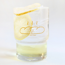 ES) ins Same glass water cup Milk Cup cute steam bread breakfast cup coffee cup saucer set