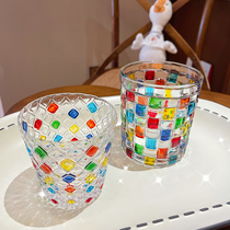 Endless stars High Yan Value Bling Rainbow Glass Cup Italy Identical Internet Red Cups Ins water glasses