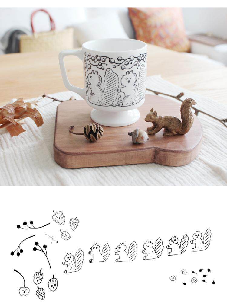 Endless stars корея Ins ниша кружка белка иллюстрация ретро ходули кофе блюдо установите 