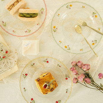 Es|french romantic rose flower color matching ins glass