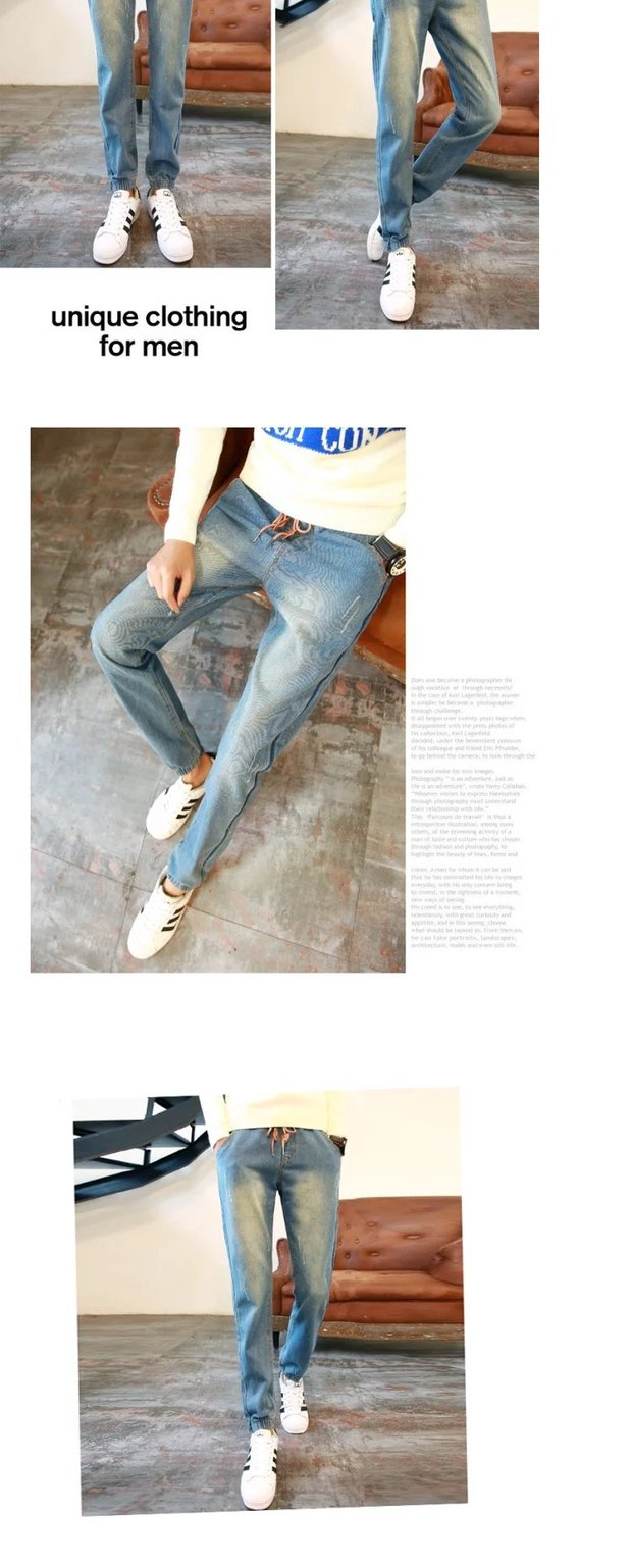 Mùa đông dài cỡ nhỏ S quần jean nam chân Harlan quần chùm chân bình thường quần quần nam cổ jeans quần lửng nam