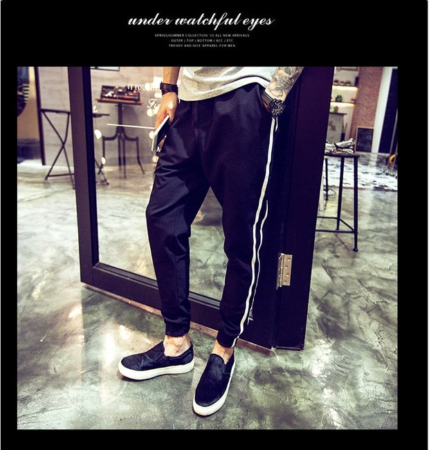 Hàn Quốc lưới đỏ ulzzang giản dị quần chín điểm qzl Quan Zhilong với mùa hè nam sinh lỏng lẻo cỡ lớn quần đùi