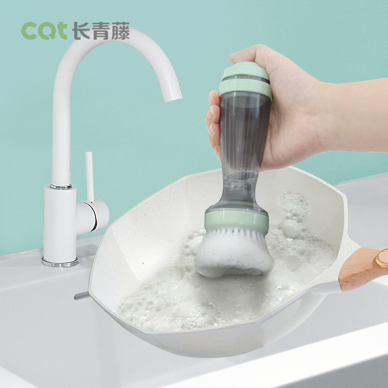 Home Pan Brushed Kitchen With Brushed Long Handle Brushed Pan God No Stick Oil Clean Sponge Brush Automatic Dosing Wash Pan Brush