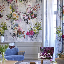 Designers Guild UK original imported DG wallpaper hand drawn big flower figure living room bedroom background wallpaper