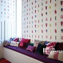 British Harlequin original imported wallpaper modern simple Nordic style color feather map background wallpaper