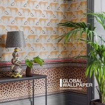 Columbine wallpaper 109 13060 13061 UK original imported wallpaper leopard waistline Zulu Border