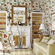 THIBAUT American WALLPAPER T1306 1307 1308 1309 1311 Classic American vine flower wallpaper