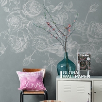Pencil elegant painting two imported environmental protection wallpaper modern simple living room bedroom large custom mural background wall