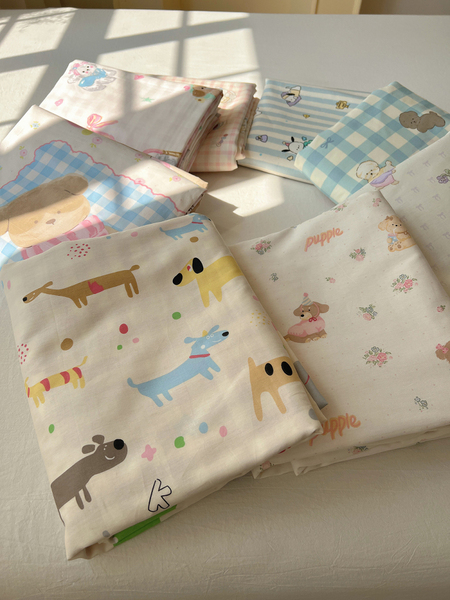 Ins Style Fresh Cartoon Pure Cotton Duvet Cover, Soft and Skin-Friendly, 100% Cotton, 150*200*230cm, Single/Double, Single Piece Duvet Cover