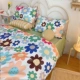 trong bộ bốn mảnh nhỏ tươi mát và dễ thương cotton thuần khiết 1,8m bộ khăn trải giường cô gái cotton bộ đồ giường ngủ tập thể 3 mảnh - Bộ đồ giường bốn mảnh