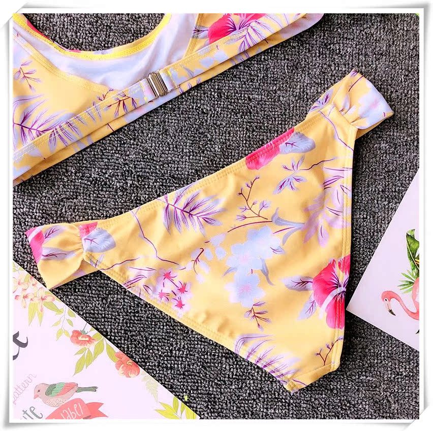 Áo tắm mới 2018 của Amazon bùng nổ in áo len xòe nữ bikini mặc bikini - Bikinis ao tắm