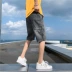 Quần short nam denim mùa hè mỏng phần xu hướng phù hợp với quần năm điểm cho nam 2020 quần yếm mới - Quần jean