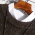 Áo len cổ tròn mùa thu đông nam phiên bản Hàn Quốc của Ma Haimao áo ấm cho nam áo len dày áo len thủy triều - Cardigan