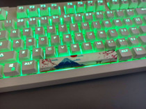 Mount Fuji Cherry Blossom Five Sides Sublimation Mechanical Keyboard Spacebar Cap PBT6 25U OEM Height