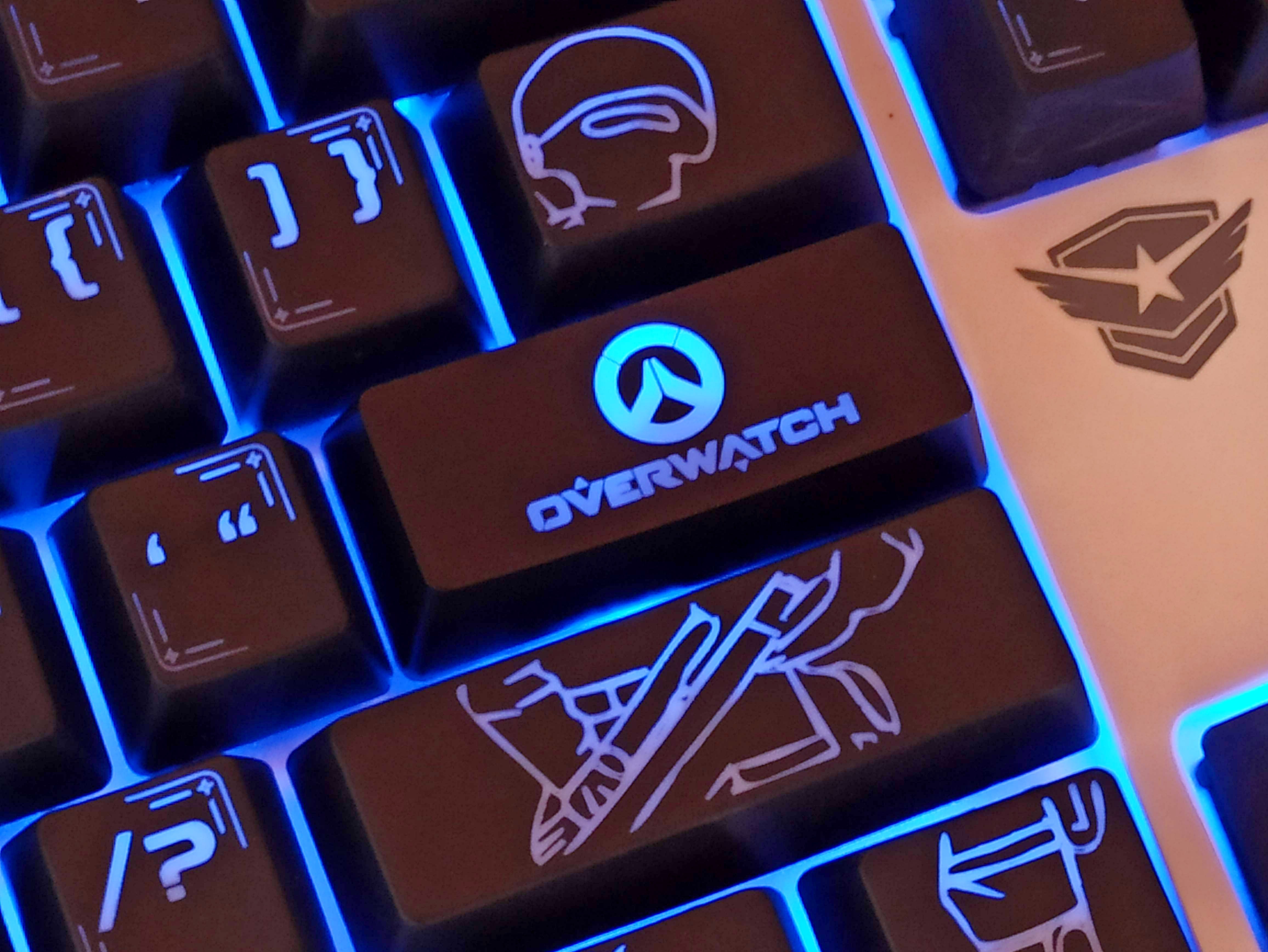 ABS mechanical keyboard keyboard Overwatch pioneer personality keycap enter keycap 2 25U R2 light transmitter keycap