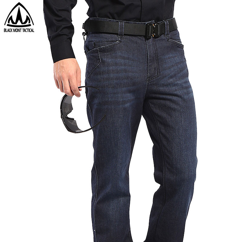 American BMT Tactical Jeans CORDURA ELASTIC STRAIGHT BARREL LOOSE PANTS MEN'S MILITARY FANS OUTDOOR TOOLING JEANS LONG PANTS