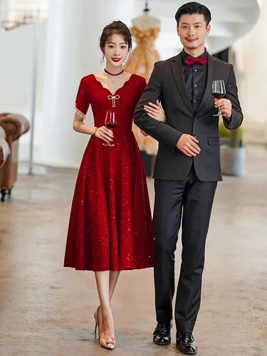 Вечернее платье для невесты, бордовое свадебное платье, юбка, подходит для подростков, коллекция 2023