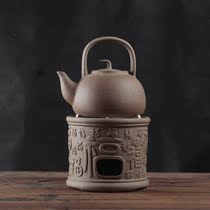Baifu Old rock mud coarse pottery tea carbon furnace Beam Kung Fu heating household tea set Kettle Chaozhou Handmade