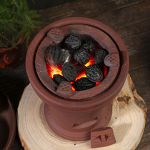 Olive charcoal black charcoal charcoal tea charcoal stove Carbon stove Tea stove Charcoal smoke-free air stove Red mud stove Indoor kettle barbecue