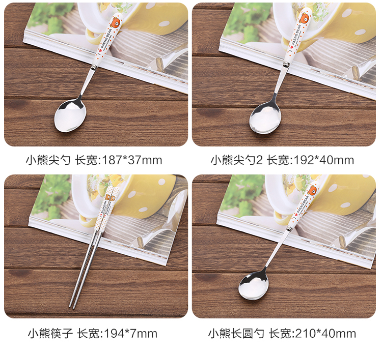 Kitty thìa đũa Tây dao thép không gỉ dao gốm sáng tạo tay cầm dài ngã ba phim hoạt hình dao kéo - Đồ ăn tối đĩa giấy dùng 1 lần