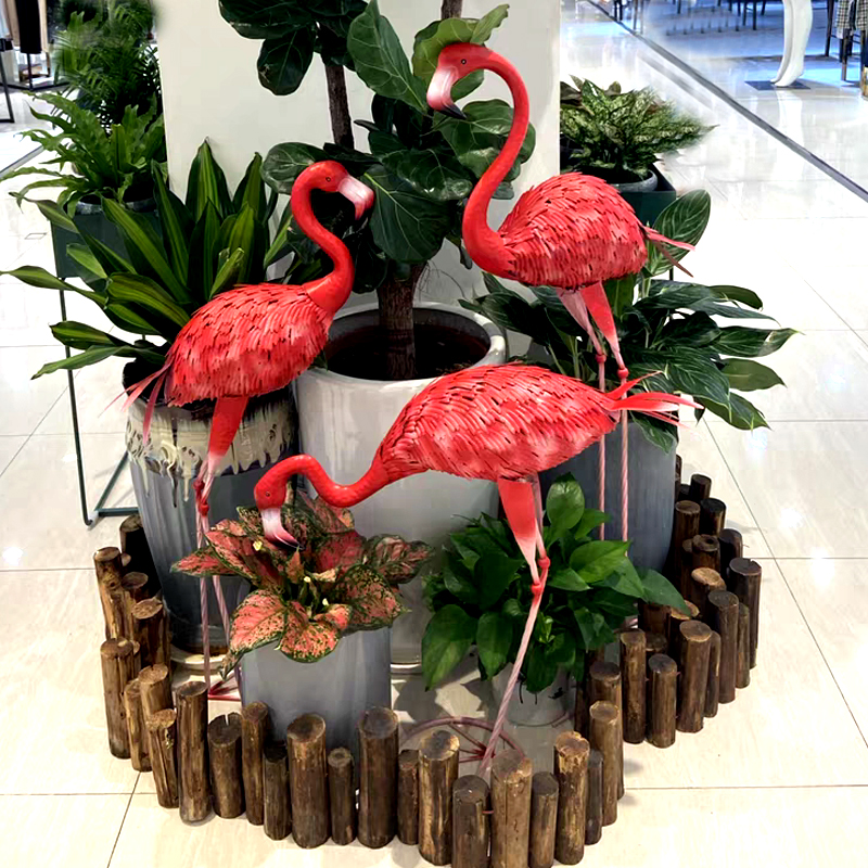 Outdoor Iron Art Firebird Swing Piece Villa Courtyard Water View Gardening Mall Shop Window Ground Decoration Photography Props