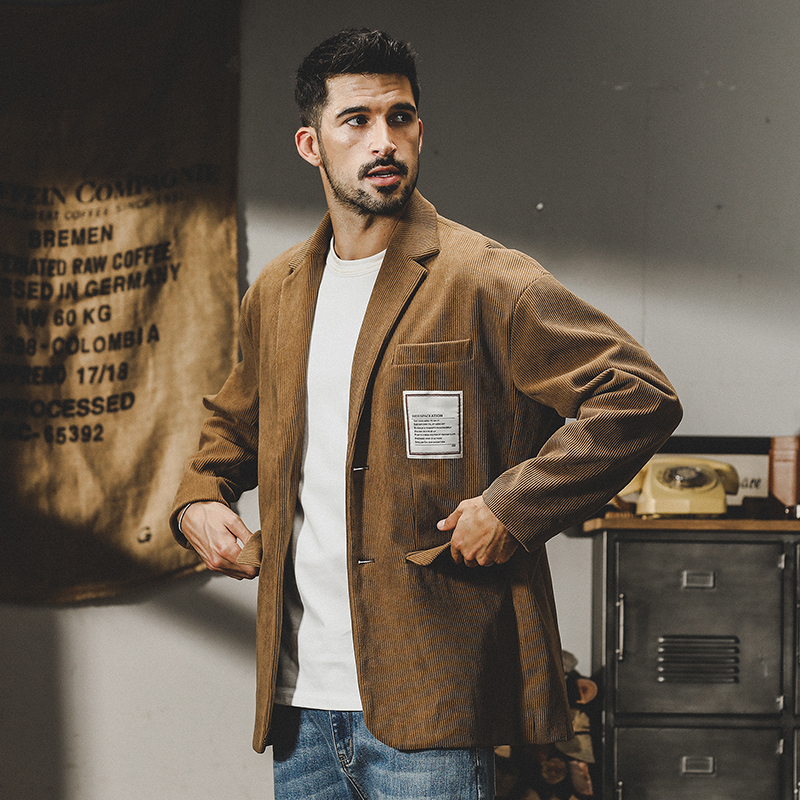 Jereno American retro heavy lbs casual suits jacket men's spring and autumn easy tide cards handsome trends autumn jackets-Taobao