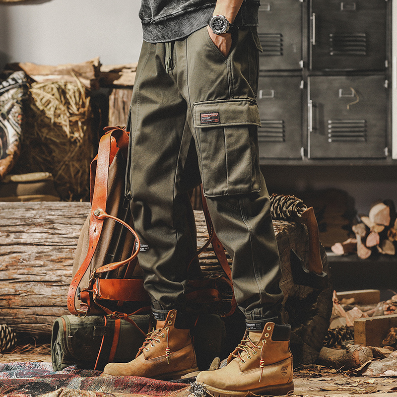 American Retro Spring Army Green Work Pants Men's Trendy Brand 2026 New Loose Straight-Leg Spring and Autumn Casual Pants Men