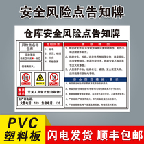 Warehouse Safety Risk Points Informed Signs Hazard Source Distribution Room Workshop Air Pressure Injection Molding Forklift Truck Drilling drilling machine Mechanical injury warehouse wagon post warning signs Limited Space Mark