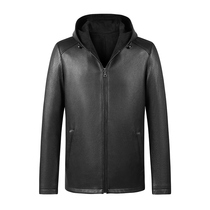 Shepherd Light Lavish Genuine Leather Leather Clothing Male Natural Minitattoo Tandem Hat Short Locomotive Leather Jacket Upscale Mens Clothing Casual Jacket
