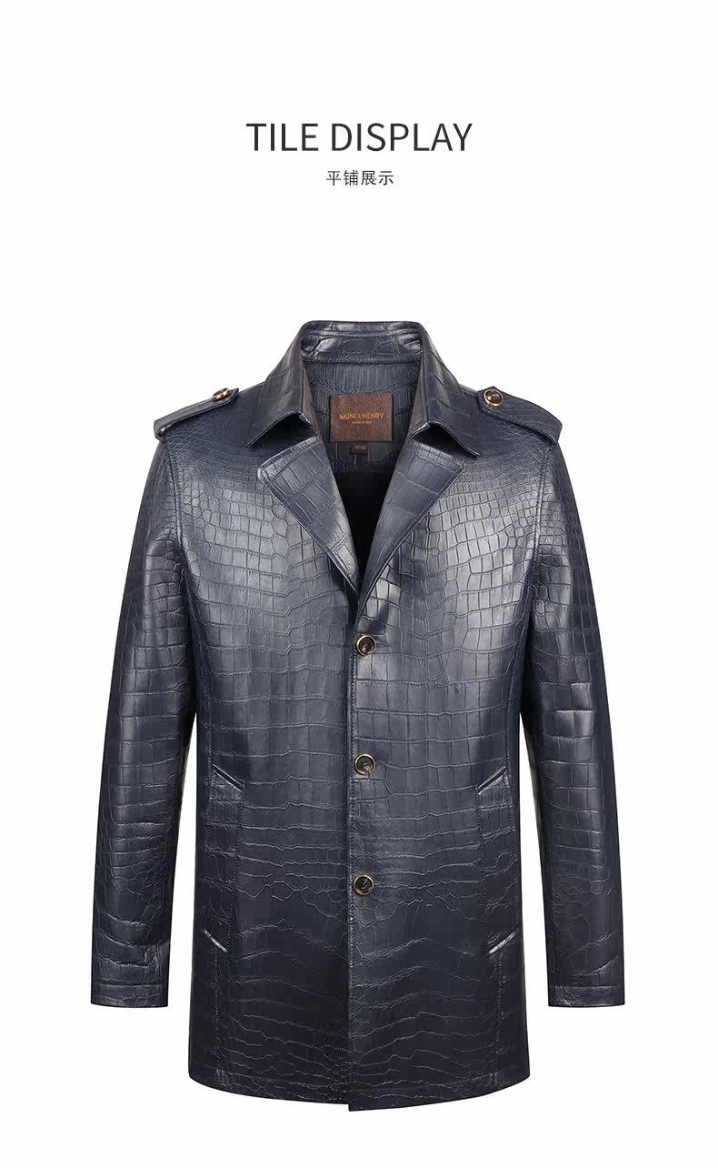 Муни/Муйя Роскош-Крокодил импорт крокодила дерма мужской одежды Shiguli Luxury пальто пальто 