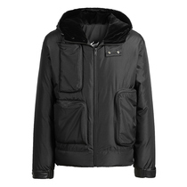 Shepherd light and luxurious mens white duck suede down jacket with cap short Pike bread served winter thickened jacket