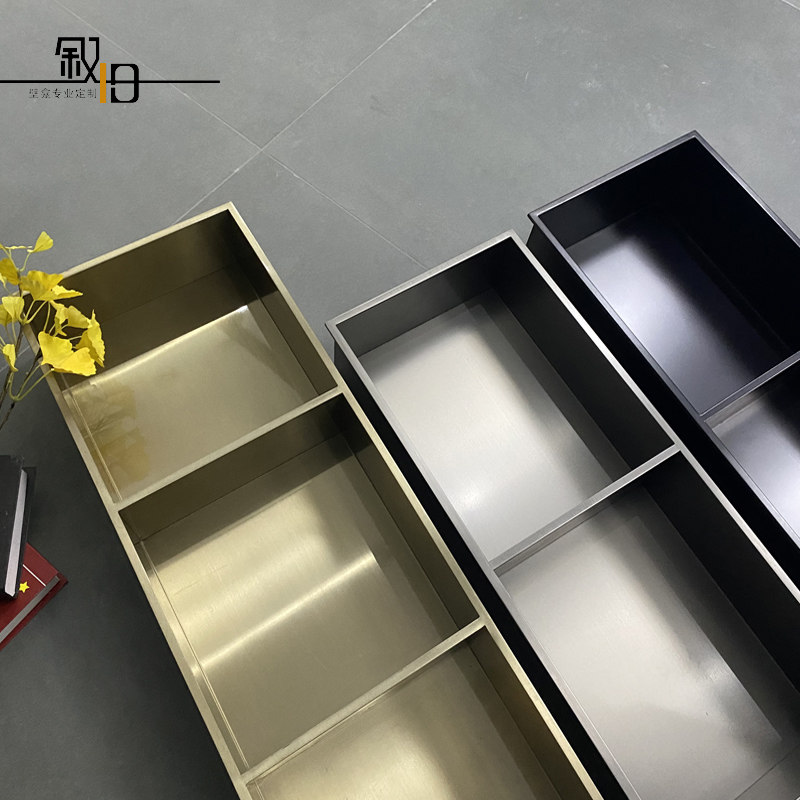 Dressing room Stainless Steel Wall Niches Shelve shelf embedded in wall Shower Room Custom Metal Finished Wall Niches