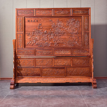 Mahogany furniture Myanmar pear Chinese screen screen partition living room solid wood carved bedroom shelter home furnishings