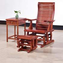 Mahogany furniture Myanmar pear rocking chair balcony escape chair all solid wood recliner adult rocking chair elderly nap chair