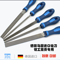 German import PFERD Horse ring filing knife 8 10 12 inch fitter flat semi-circle triangular square round steel filing