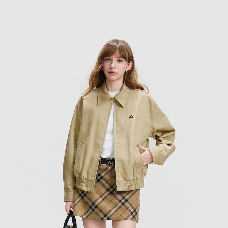 Hoa Simple and High-End Workwear Jacket for Women, New Spring and Autumn Style, Loose, Slimming, Casual, Versatile Short Top Hoa Simple and High-End Workwear Jacket for Women, New Spring and Autumn Style, Loose, Slimming, Casual, Versatile Short Top