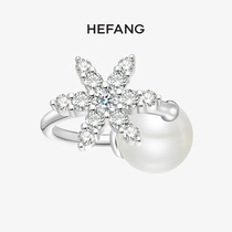 HEFANG He Fang jewelry snow ear buckle 925 sterling silver female ins small ear clip earrings without ear hole