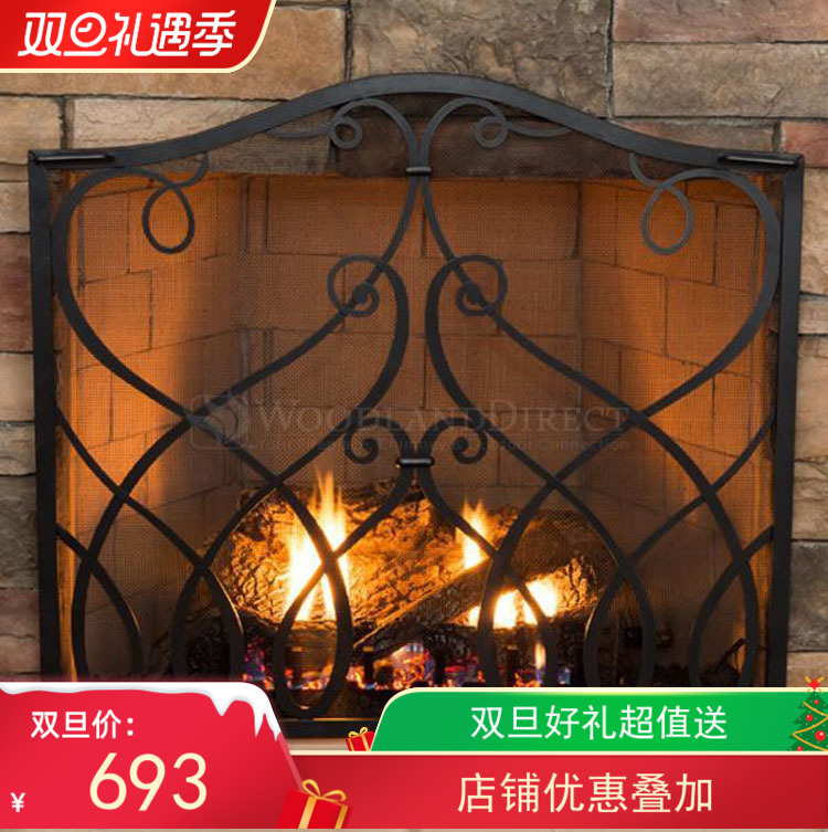 Art Shelf Iron Arts and Lakes Ancient Copper Doing Old New White handcrafted Partition Seat Screen Eu Style Fireplace Screen Iron-Taobao