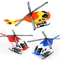 Childrens pull-wire helicopter rescue machine cartoon model baby clockwork educational toys without batteries