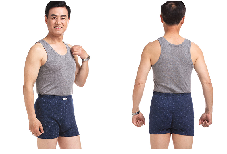 Nam Cực đồ lót nam trung niên boyshort cha già cotton lỏng eo cao XL quần short đầu quan lot giay