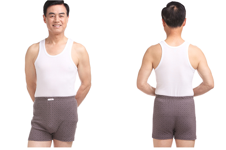 Nam Cực đồ lót nam trung niên boyshort cha già cotton lỏng eo cao XL quần short đầu quan lot giay