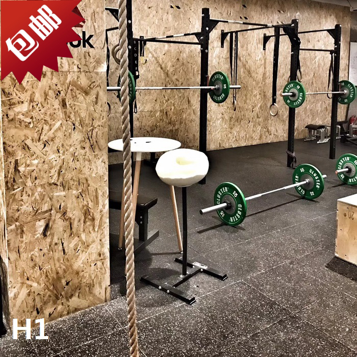 Sports Fitness Room Ground Mat Rubber Environmental Protection Anti-Fall Clubhouse Movement Force Buffer Soundproof Shock Absorbing Dumbbells Mat