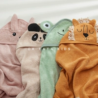 Детское банное полотенце, хлопковый детский плащ, банный халат для новорожденных, хорошо впитывает воду