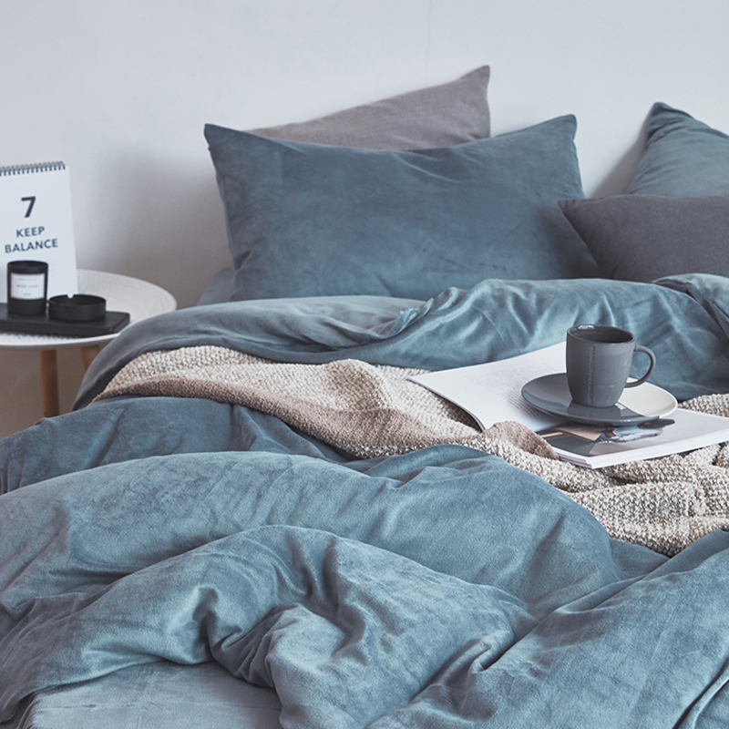 Set to customize the velvet bed with four pieces of covered coral suede 220x229x230x250x248x2 48m